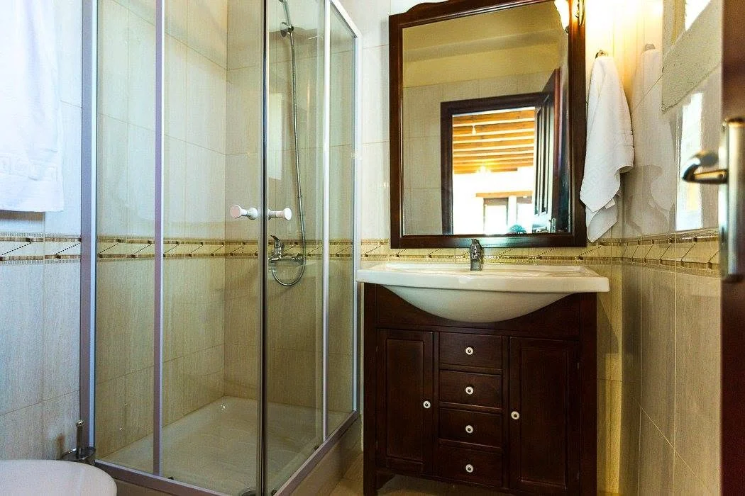 Bathroom with glass shower